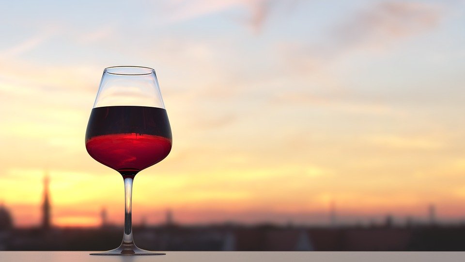 Wine, Sunset, Summer, Drink, Alcohol, Glass, Red, Sun